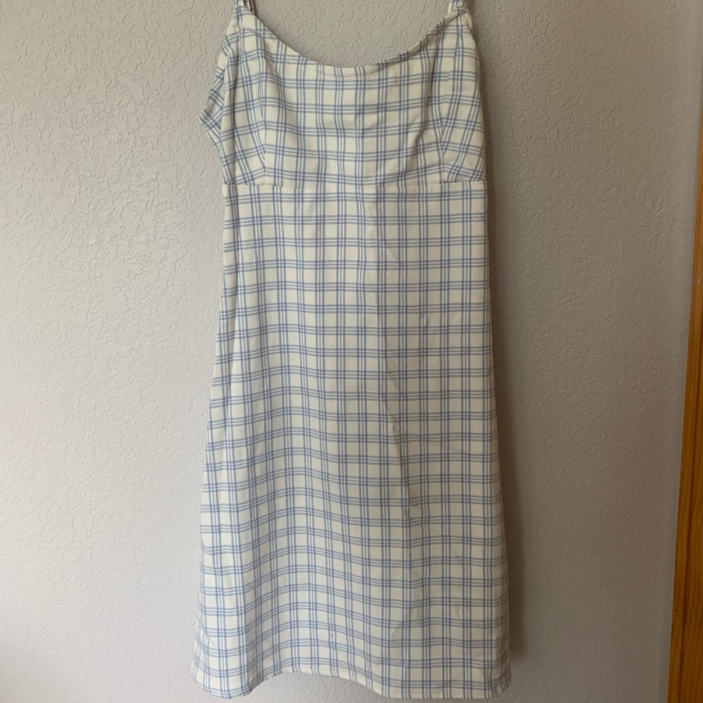 Brandy Melville Plaid Back Tie Dress